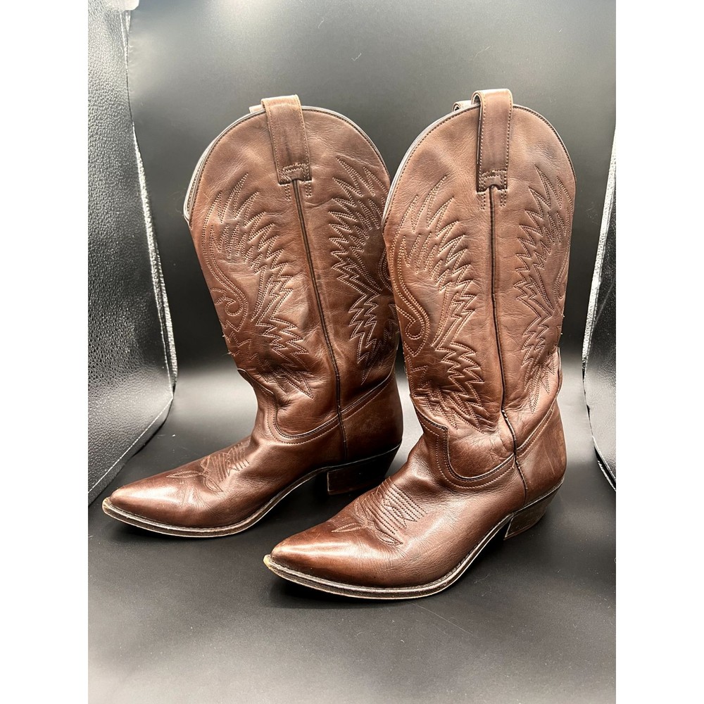 Seychelles Vintage Brown Leather Embroidered Western Cowboy Boots 9.5